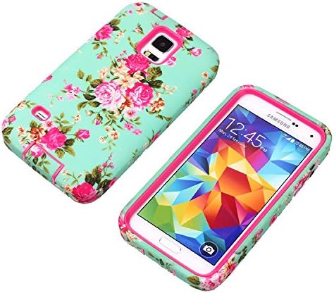 S5 Case, Galaxy S5 Case, MISTOT(TM) Gorgeous Flowers Orchid Pattern Hybrid High Impact Soft TPU + Hard PC Case Cover for Samsung Galaxy S5 i9600[Sent Screen Protector+Stylus+Cleaning Cloth]