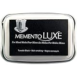 Tsukineko Memento Luxe Mixed Media Inkpad, Tuxedo Black