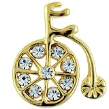 Gold Tone Vintage Style Tricycle Pin Brooch