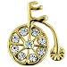 Jewelry : Gold Tone Vintage Style Tricycle Pin Brooch
