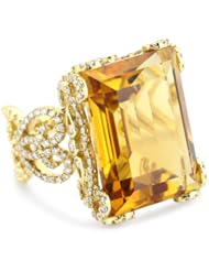 Katie Decker "Tudor" 18k Citrine and Diamond Ring, Size 7