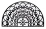 Ashford Half-Circle Cast Aluminum Doormat, Antique Bronze