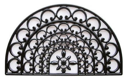 Ashford Half-Circle Cast Aluminum Doormat, Antique Bronze