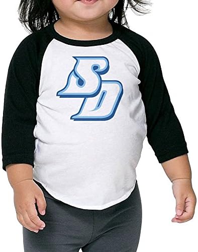 San Diego Toreros Black Boys And Girls Long Raglan 3/4 Sleeve Kids Fashion T Shirts For Toddler