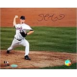 John Maine Autographed New York Mets White Jersey 16x20 Photograph
