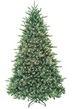7.5′ Just Cut Montana Spruce Pre-Lit Artificial Christmas Tree – Clear Lights