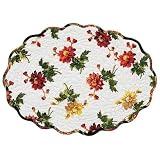 April Cornell Chianti Ecru Oval Quilted Placemat