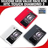 Silicone Skin 3 pc. Value Pack for your HTC Touch Diamond 2 (Red, White, Bl ....