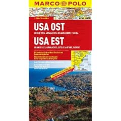 MARCO POLO Kontinentalkarte USA Ost, Gro�e Seen, Appalachen, Atlantikk�ste, Florida 1:2 Mio.: Mit landschaftlich sch�nen Strecken und ... Ausklappen, Entfernungstabelle, Ortsregister