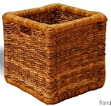Banana Leaf Storage Basket with Handle 34cm.