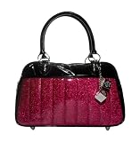 Lux de Ville SIN CITY MOTOR TOTE- Pink Sparkle and Black