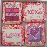 White Chocolate Graham Crackers Decorated With Love 8 pieces
