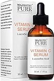 Majestic Pure Vitamin C Serum L-ascorbic Acid for Age Spots,Wrinkles, Sun Damage and Dark Circles Under the Eyes, 1 Fluid Ounce