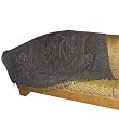 Throw Blanket Wool Asian Jacquard Pattern India 82 inches x 60 inches