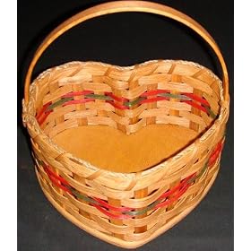 Large Heart Sweetheart Basket with Handle. Measures 9.5" High to Top of Handle (5" High to Top of Weaving)x 9" L X 9.75" W. Makes a Great Gift for Your Valentine. Adorable Basket to Present to a Loved One Either By Itself or Filled with Their Favorite Candy. Use for a Flowergirl Basket or for the Bridesmaids to Carry. Create Some Special Memories and Enjoy the Basket for a Keepsake. Colors May Vary (Brown, Black, Red, Blue, Green, Purple, Burgundy, Natural)