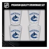 Vancouver Canucks 4 Piece Shot Glass Set Size One Size