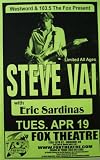  : Steve Vai Boulder Original Concert Poster