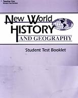 New World History and Geography 6: Teacher Key for Student Test Booklet