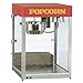 Cretors - T28A1X-XXX-X - 21 x 21 x 30-1/2 8 oz. Stainless Steel Popcorn Maker, Silver/Red