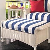 Chesapeake Large Ottoman Seat Cushion Fabric: Dupioni Bamboo