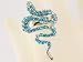 Indicolite Bright Blue Aqua Rock Poisonous Wrapped Snake Crystal Rhinestone Ring