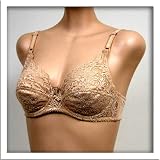 Orlfa $63 Nude Full Coverage Lacy Bra #0350 sz 34B 36C