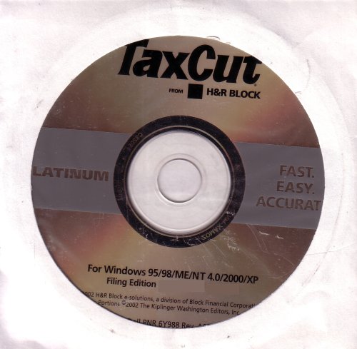 Software: TaxCut Platinum From H&R Block. Fast, Easy, Accurate. Filing Edition