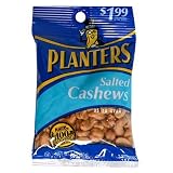 Planters Cashews, Salted, 3-Ounce Bags (Pack of 12)