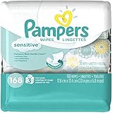 Pampers Sensitive Wipes 3x Travel Pack 168 Count