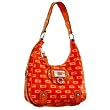 Women's Naomi Orange Signature Printed Synthetic Leather Hobo by Guess