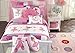 Cozy Line Home Fashions Ballerina Dance Princess Bedding Quilt Set, Pink Orchid Light Purple 100% Cotton Bedspread for Kids Girl (Pink Embroidered, Twin - 2 Piece)