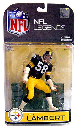 Buy Jack Lambert #58 Pittsburgh Steelers Grey Gray Face Mask Chase Alternate Variant Action Figure... by MCFARLANE