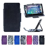 i-UniK Alcatel Onetouch POP 7 LTE Case 2016 T-Mobile Model 9015W Slim Folio Tablet Cover [Bonus Stylus] - (Black)