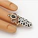 So Beauty Hot Newest Coming Fashion Single Nail Ring Mixed Metal Black Rhinestone Popular Finger Designs
