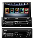 Farenheit TI-740NB Inteq Single DIN Multimeadia Indash Source with 7-Inch Flip Up Screen