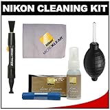 Nikon Cleaning Combo Kit: Nikon 3-Piece Lens Cleaning Kit + Mini Lens Pen + Cloth + Blower for D4, D3x, D3s, D7000, D5100, D3100, 1 V1, J1 Digital SLR Cameras & Lenses