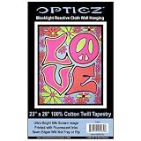 Opticz Love Blacklight Reactive Tapestry
