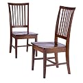 American Simplicity Oslo Chair Set of 2 - Warm Walnut