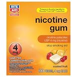 Rite Aid Stop Smoking Aid, 4 mg, Gum, Coated Fruit, 100 ea