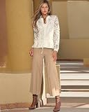 Together Mandarin-collar lace blouse|