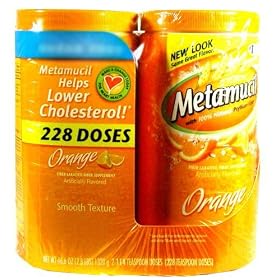 Metamucil With 100% Natural Psylluim Fiber Orange 48.2oz bottle (Pack of 2), 96.4oz