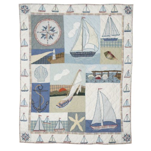 Patch Magic 50-Inch by 60-Inch Nautical Throw
