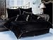 7PC BLACK VELVET SATIN COMFORTER SET BED IN A BAG KING Image