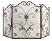 48" Fancy 3-Panel Fireplace Screen with Curlicue Design