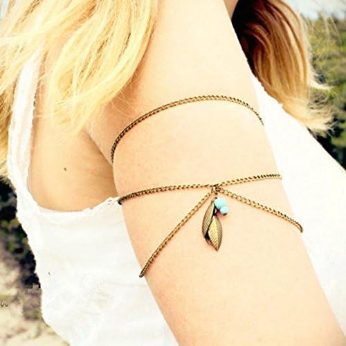 Life winner Aliexpress sellers and manufacturers selling fashion fan leaf beads pendant chain bracelet Turquoise fringed arm