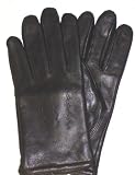 Genuine Black Soft Leather Waterproof and Microfiber Lined Luxurious Looking Gloves for Women and Teens Large Only