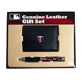 Minnesota Twins Leather Tri-Fold Wallet & Comfort Grip Pen Gift Set