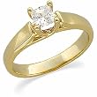 14K Yellow Gold Diamond Engagement Ring - 0.50 Ct.