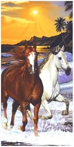 Badetuch, Strandtuch, Handtuch - Pferd - Pferde - Motiv: 2505-3