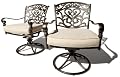 Strathwood St. Thomas Cast Aluminum Swivel Dining Arm Chair, Set of 2